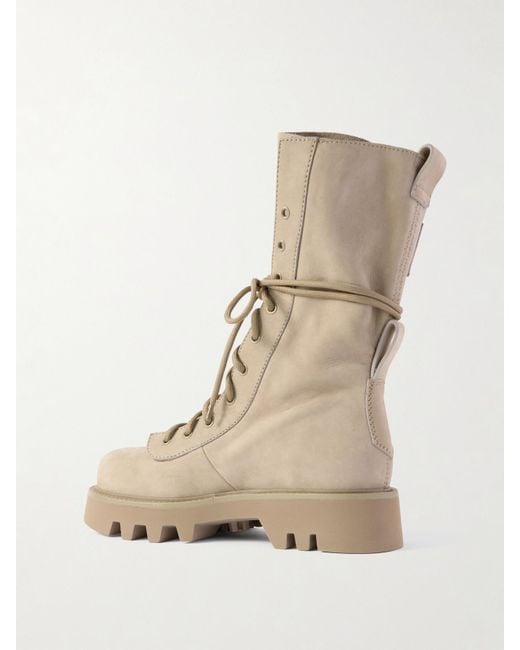 J.W. Anderson Natural Suede Combat Boots