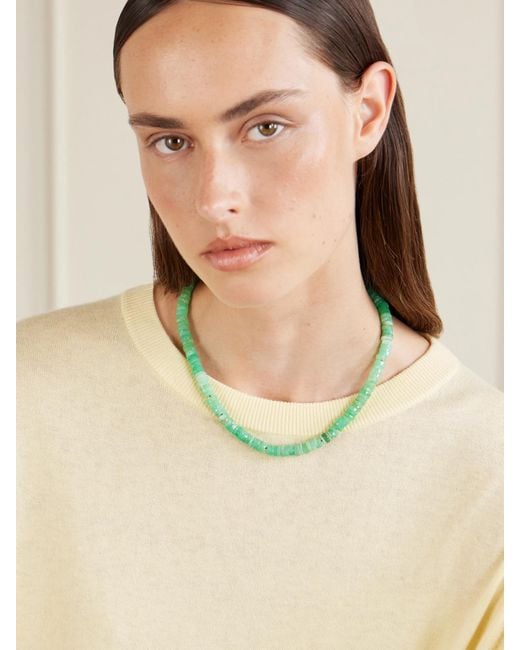 JIA JIA Green 14-Karat Chrysoprase Necklace
