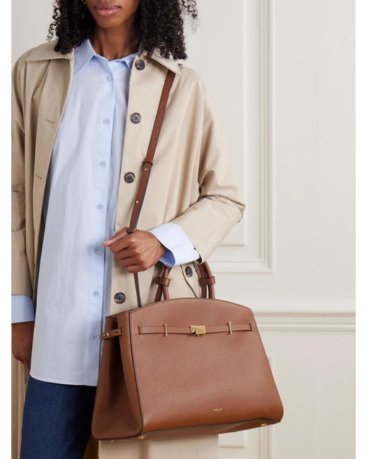 DeMellier London Brown The Hudson Kleine Tote Aus Strukturiertem Leder