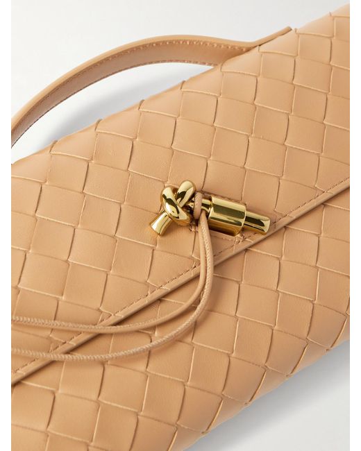 Bottega Veneta Brown Andiamo Long Intrecciato Leather Clutch