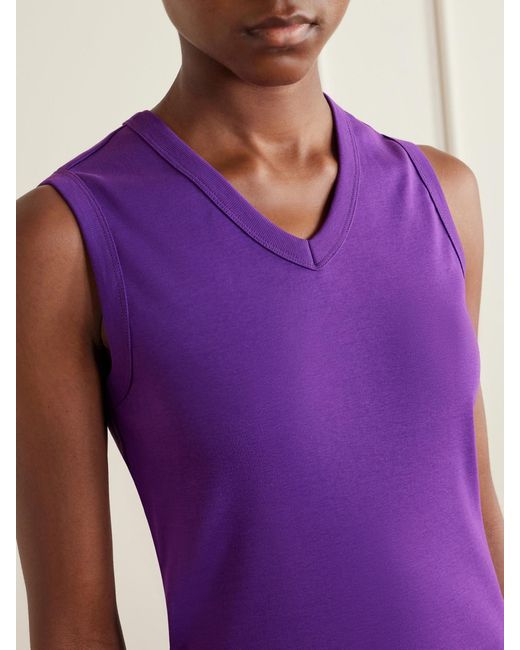 Flore Flore Purple Jill Organic Cotton-Jersey Tank