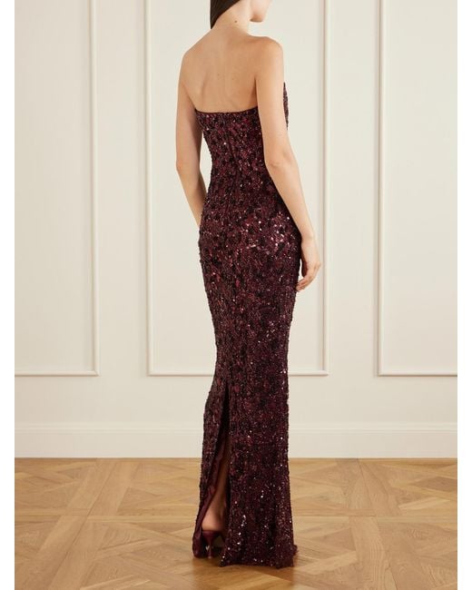 Jenny Packham Purple Sirocco Sequined Tulle Gown