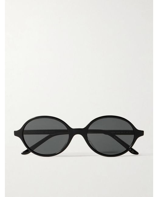 Oliver Peoples Black Khaite 1989C Round-Frame Acetate And-Tone Sunglasses