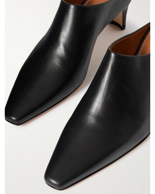Staud Black Wally Mules Aus Leder