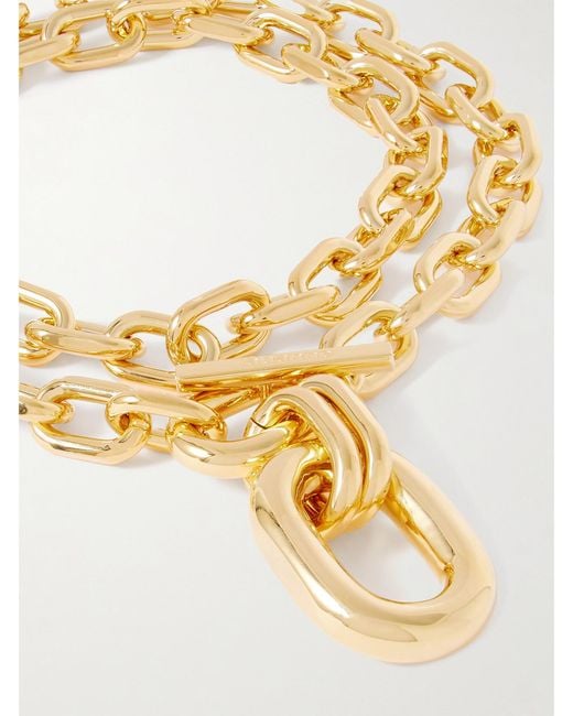 Rabanne Metallic Xl Link-Tone Necklace
