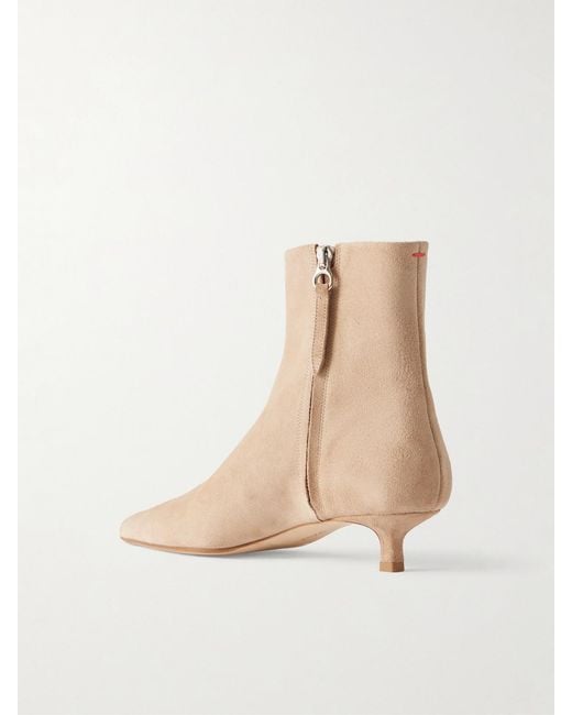 Aeyde Natural Sofie 35 Suede Ankle Boots