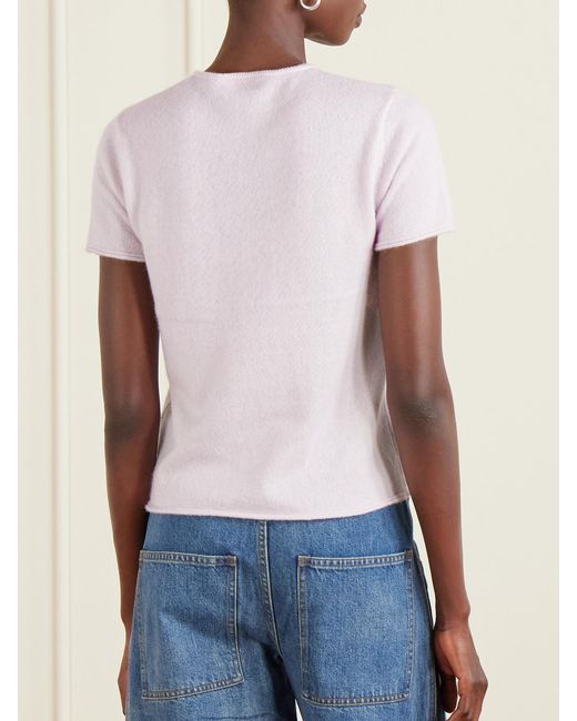 Co. Pink Cashmere And Silk-Blend T-Shirt