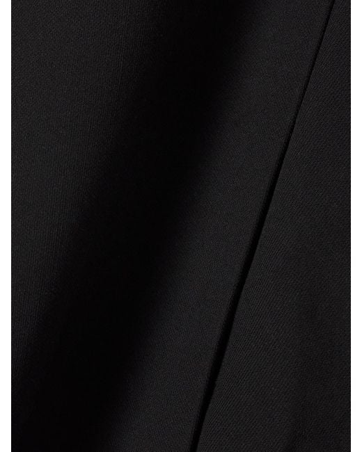 The Row Black Anitas Off-The-Shoulder Cape-Effect Wool-Blend Midi Dress