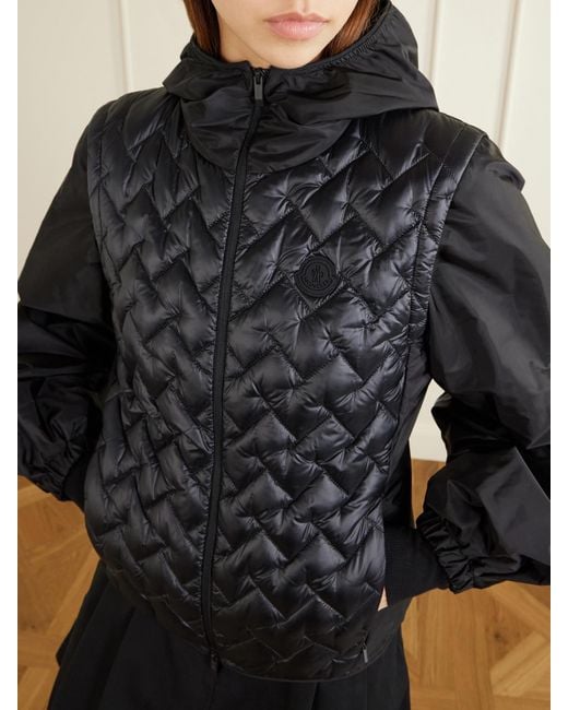 Moncler Black Mirage Quilted Shell Jacket