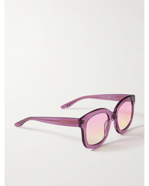 Barton Perreira Pink Quannah D-Frame Acetate Sunglasses