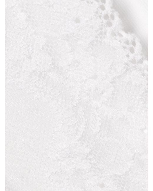 Commando White Double Take Lace-Trimmed Stretch-Jersey Thong