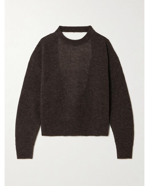 Haikure Black Blair Rückenfreier Pullover Aus Rippstrick