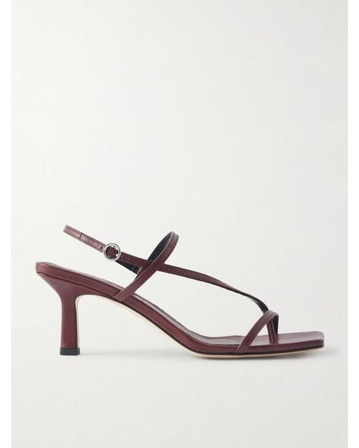 Aeyde Natural Elise Leather Slingback Sandals