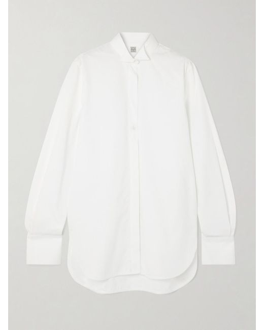 Chemise En Popeline De Coton Biologique Totême  en coloris White