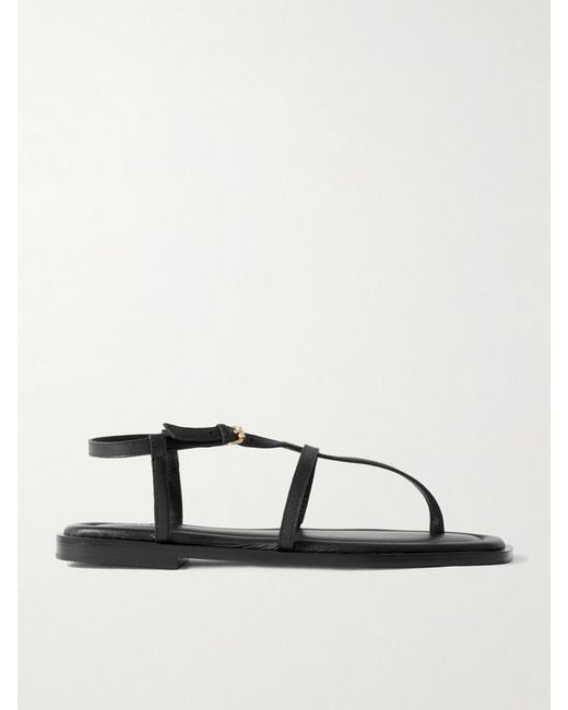 A.Emery Black Remly Leather Sandals