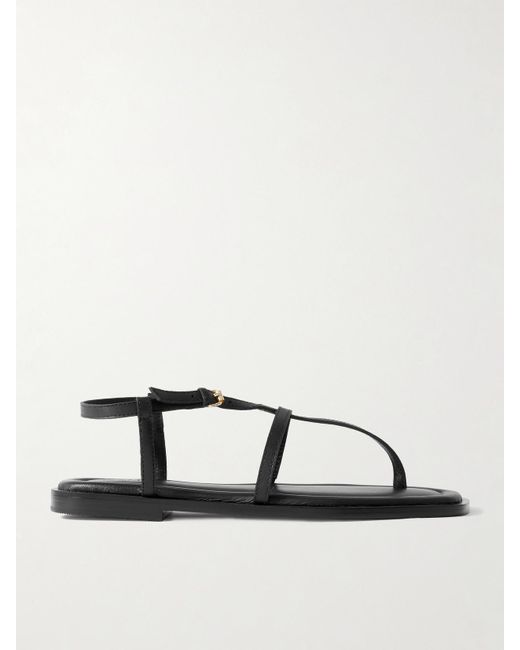 A.Emery Black Remly Leather Sandals
