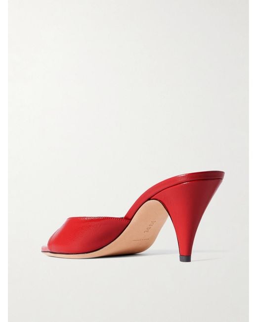 Jude Red Haze Leather Mules