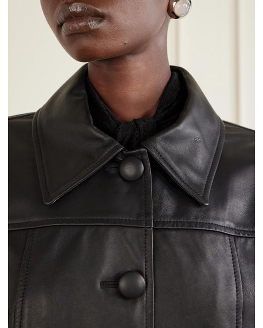 Anna Sui Black Paneled Leather Jacket