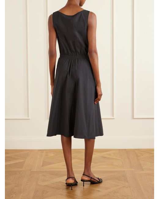 Matteau Blue Organic Cotton-Poplin Midi Dress
