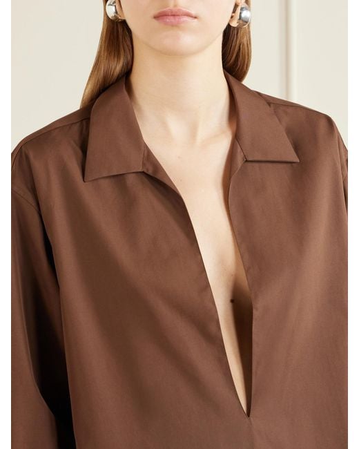 Comme Si Brown Cotton-Poplin Shirt