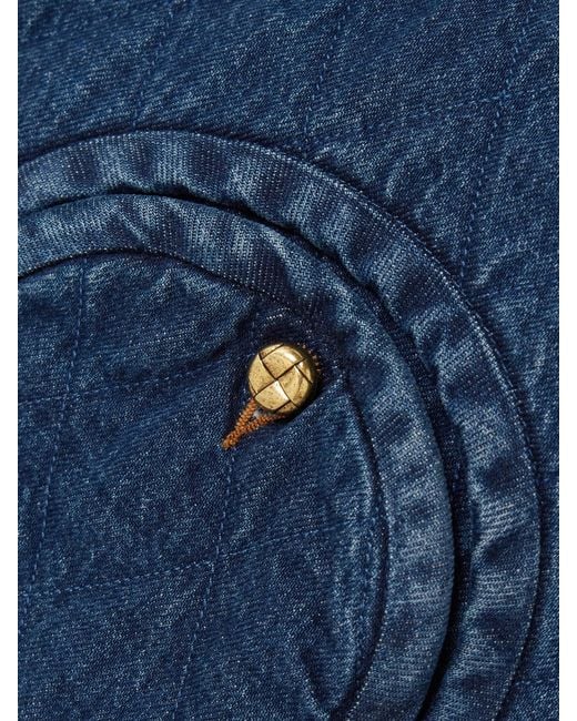 Blazé Milano Blue Suffolk Padded Quilted Denim Vest