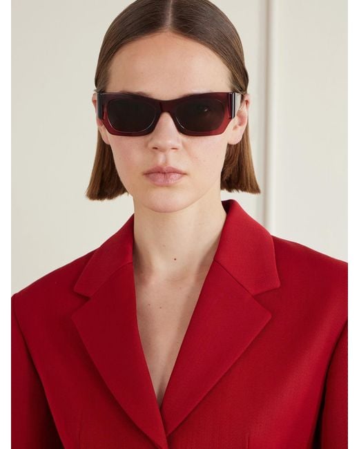Céline Red Square-Frame Acetate Sunglasses