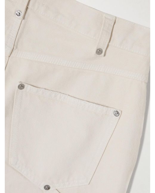Re/done Natural Workwear Frayed Embellished Mid-Rise Boyfriend Jeans