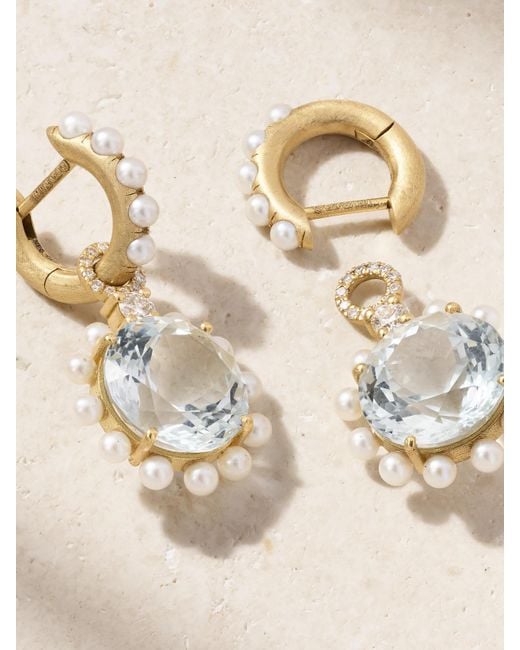 Irene Neuwirth Natural Classic Huggies 18-Karat Multi-Stone Earrings