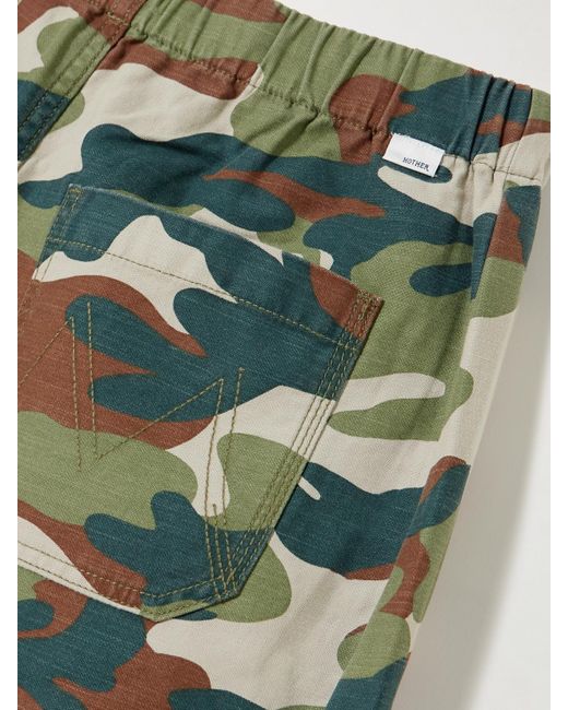 Mother Green The Drawn Half-Pipe Ankle Camouflage-Print Cotton Wide-Leg Pants
