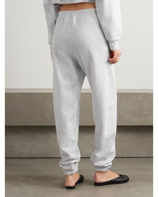 Pantalon De Survêtement En Molleton De Coton Mélangé, Light Heather Skims en coloris White