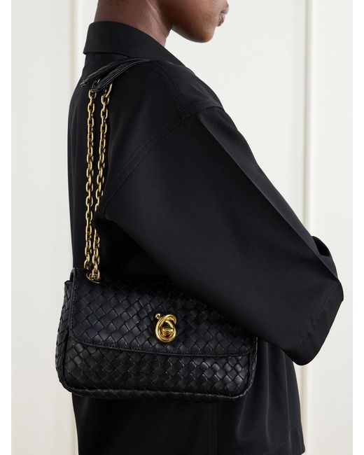 Bottega Veneta Black Baby Madison Leather Shoulder Bag