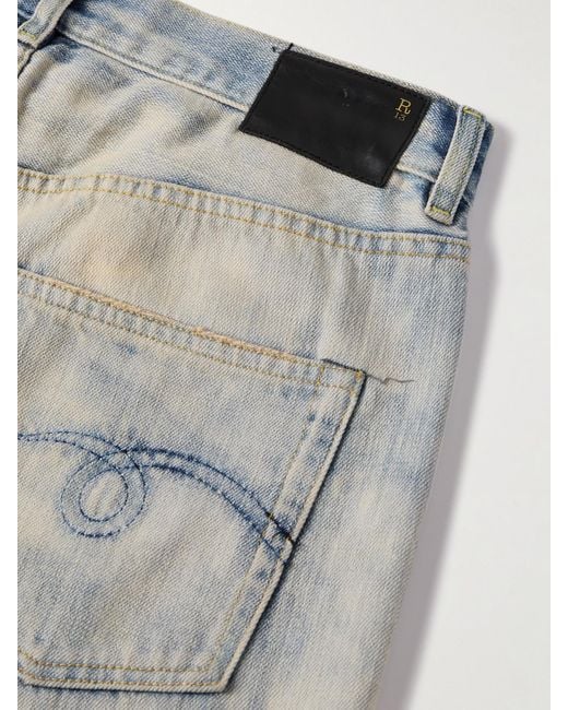 デニム・ジーパン R13 Cuffed X-BF frayed low-rise wide-leg jeans R13 Cuffed X-BF frayed low-rise wide-leg jeans | NET-A-PORTER