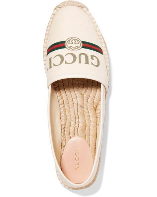 gucci canvas espadrilles