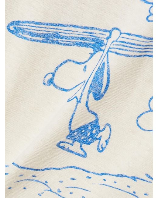 T-Shirt En Jersey De Coton Imprimé Snoopy Surf's Up X Peanuts Re/done en coloris Natural