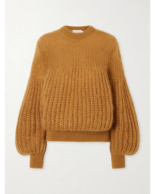 Zimmermann Natural Valiant Mohair-Blend Sweater