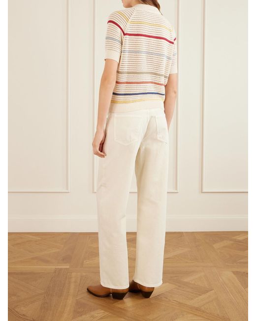 Alix Of Bohemia Natural Lessi Carnival Cotton-Knitted Polo Shirt
