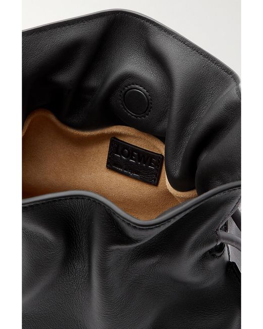 Loewe Black Flamenco Mini Leather Clutch