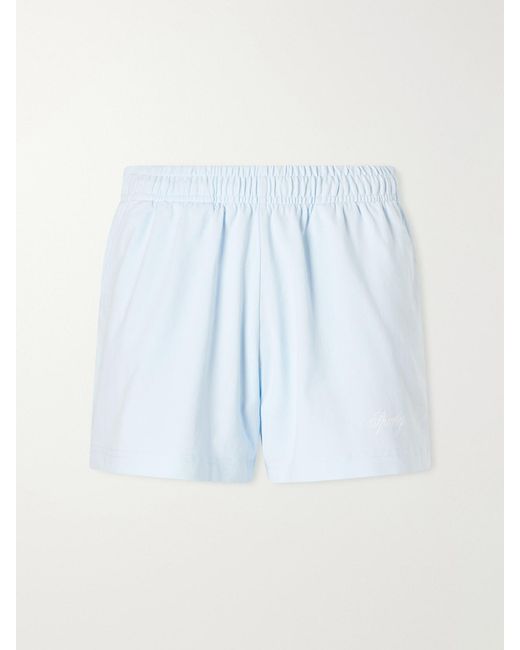 Sporty & Rich Blue International Disco Cotton Shorts