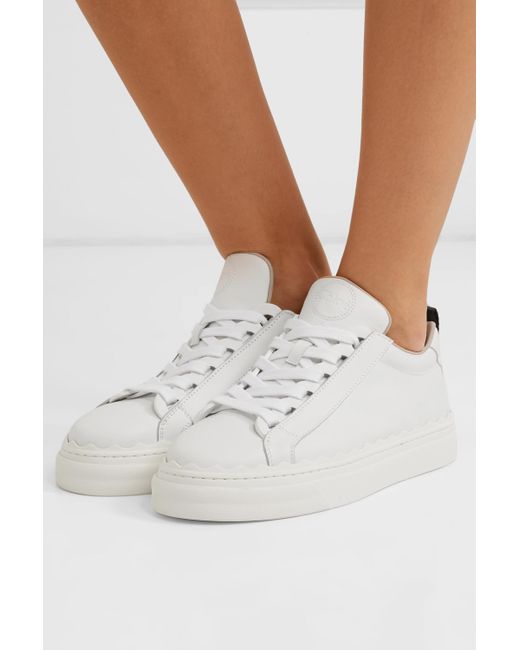 chloe scalloped trainers