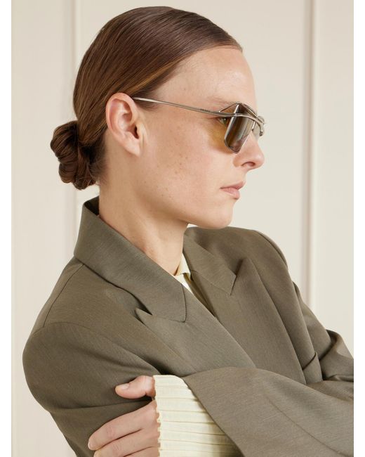 Prada Natural Square-Frame-Tone Sunglasses