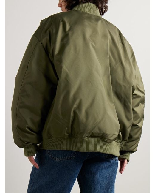 Wardrobe NYC Green Reversible Quilted Shell Bomber Jacket