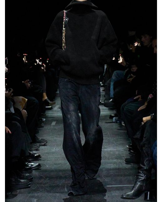 Balenciaga Black Cotton Half-Zip Sweater