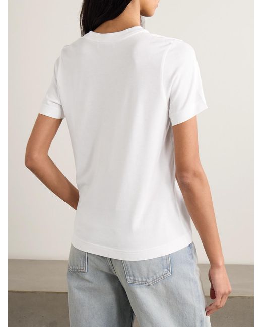 CDLP White Tencel Lyocell And Cotton-Blend T-Shirt