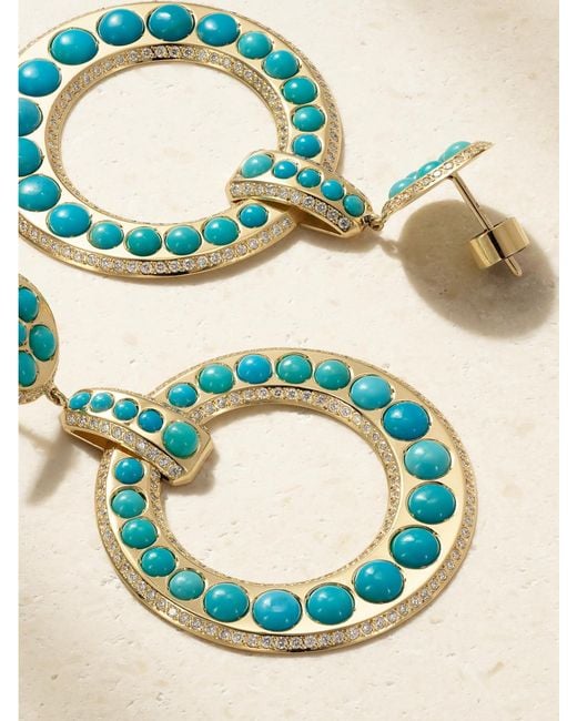 Ileana Makri Blue 18-Karat Diamond And Earrings