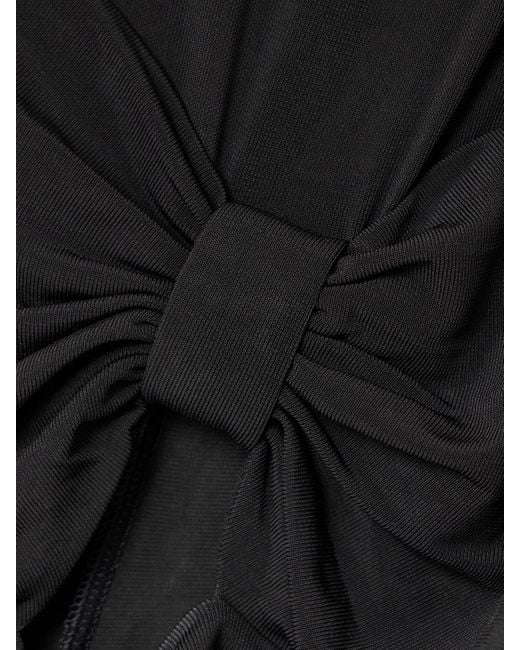 Isabel Marant Black Gladice Oberteil Aus Stretch-Jersey Mit Cut-Outs Und Schleifen