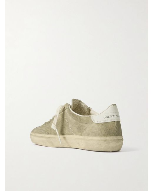 Golden Goose Deluxe Brand Brown Soul-Star Sneakers Aus Veloursleder Mit Lederbesätzen