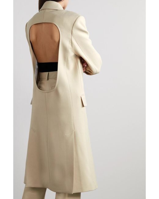 Peter Do Natural Cutout Double-Breasted Wool-Blend Coat