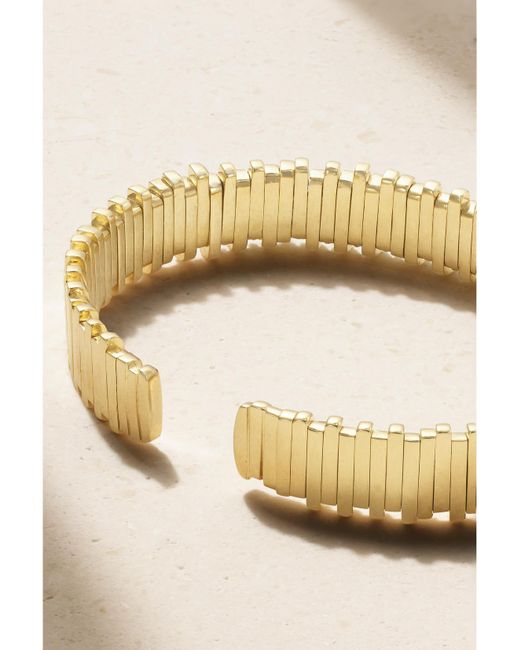 Suzanne Kalan Metallic 18-Karat Emerald Bangle