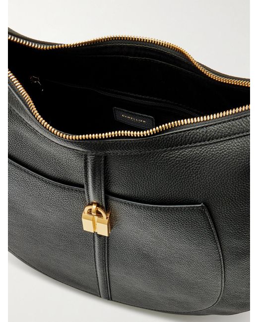 Sac Porté Épaule En Cuir Texturé À Ornement The Siena DeMellier London en coloris Black