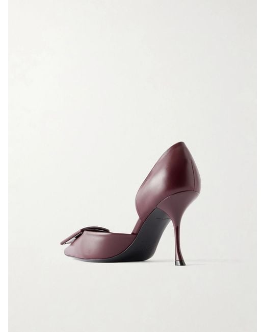 Roger Vivier Pink Ville Dorsay 85 Leather Pumps